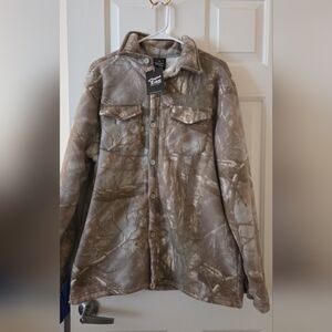 Original Deluxe Men's Taupe Brown Camouflage Field Shirt Jacket